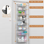 VyGrow Over The Door Organizer, 8-tier Metal Door Organizer Hanging with