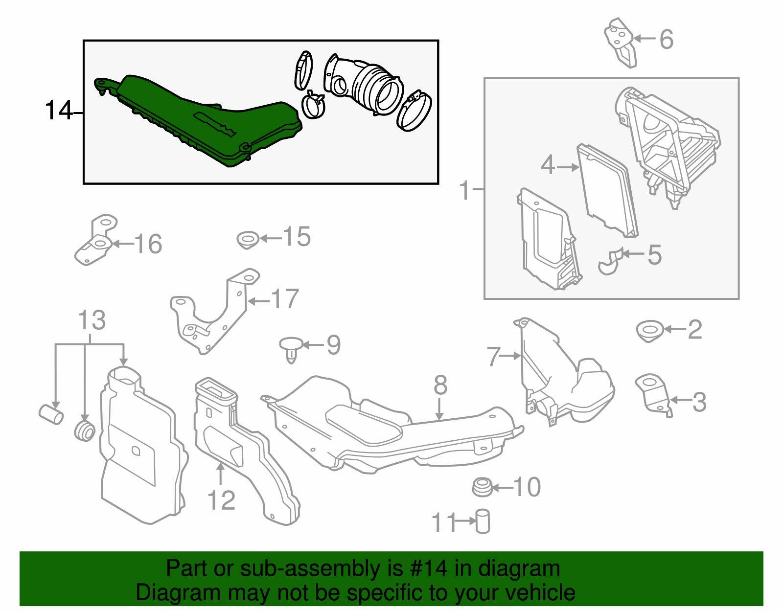 Genuine Nissan Parts - Air Duct (16576-4BA3A)