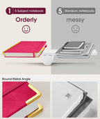 Hardcover Spiral Notebook Journal with Removable Dividers Tabs, 300 Pages