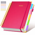 Hardcover Spiral Notebook Journal with Removable Dividers Tabs, 300 Pages
