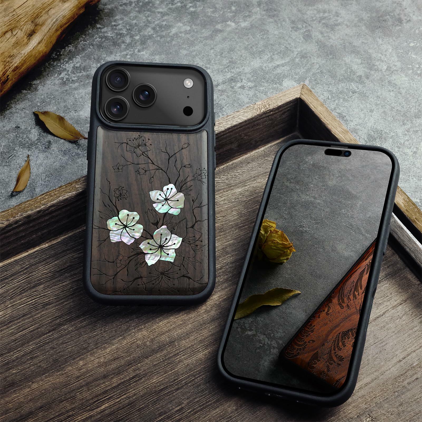 Carveit Magnetic Case for iPhone 17 Pro Max Case, Wood Artisan Engraved &