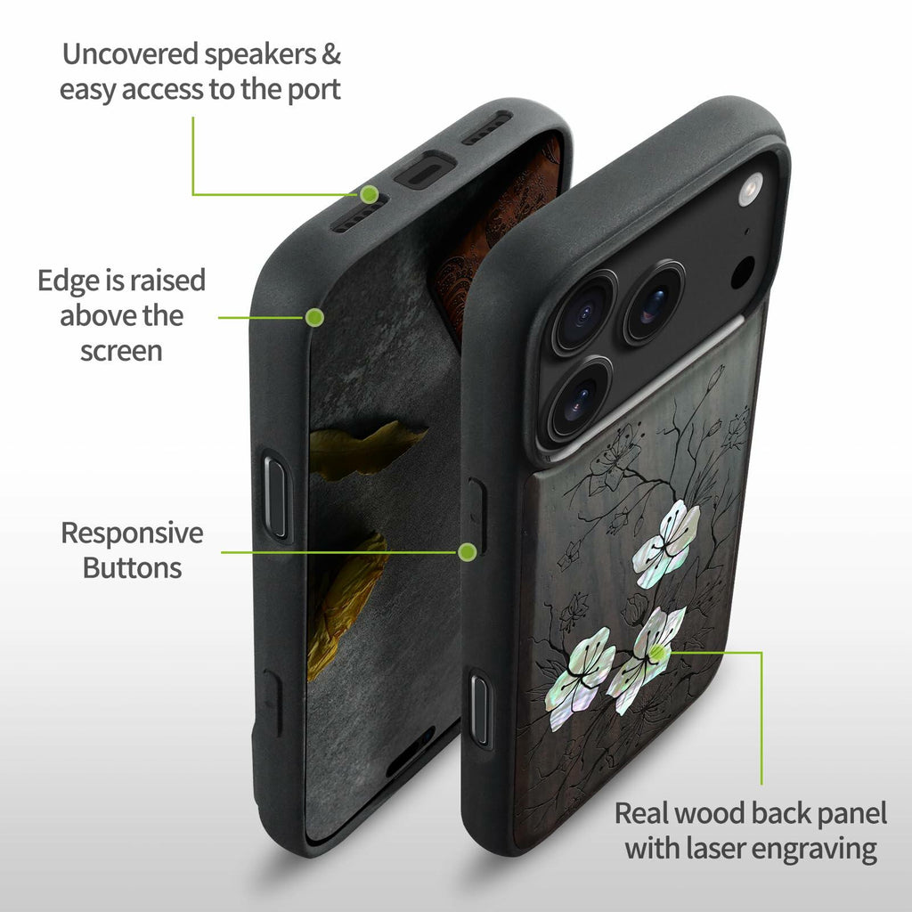 Carveit Magnetic Case for iPhone 17 Pro Max Case, Wood Artisan Engraved &