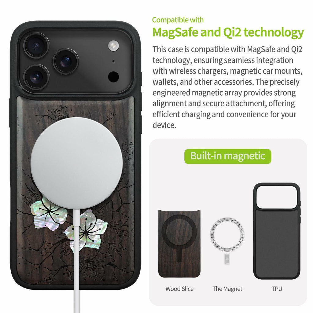 Carveit Magnetic Case for iPhone 17 Pro Max Case, Wood Artisan Engraved &