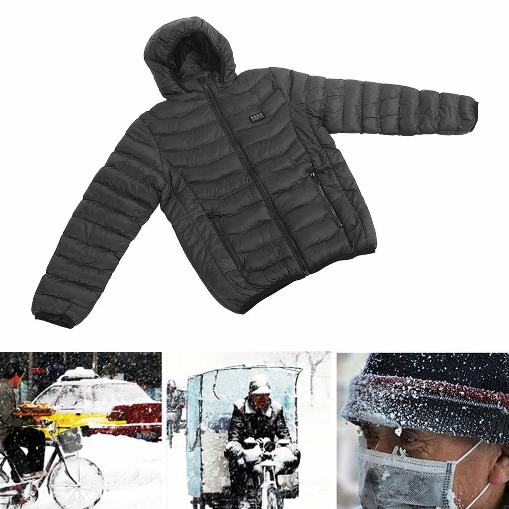 Heated Jackets, 3 Grade Large Lightweight Electric Heating Coat with Hood,