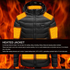 Heated Jackets, 3 Grade Large Lightweight Electric Heating Coat with Hood,