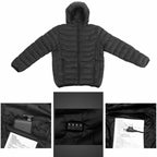 Heated Jackets, 3 Grade Large Lightweight Electric Heating Coat with Hood,