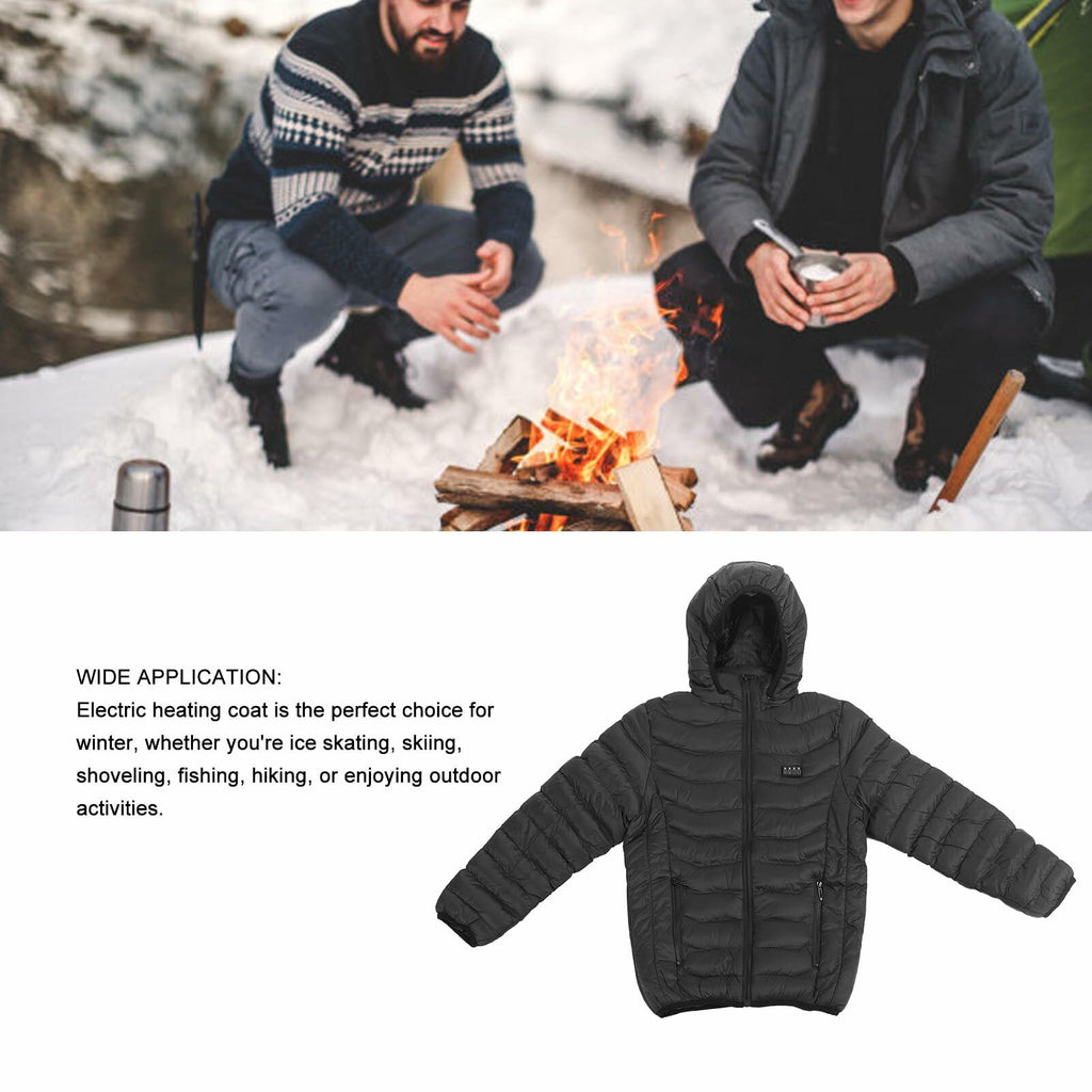 Heated Jackets, 3 Grade Large Lightweight Electric Heating Coat with Hood,
