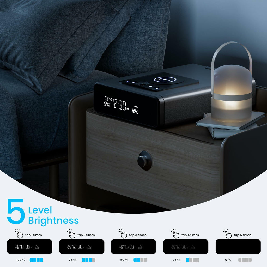 Mboko Biometric Discreet Gun Safe with 12-Hour Time Clock Display, Wireless