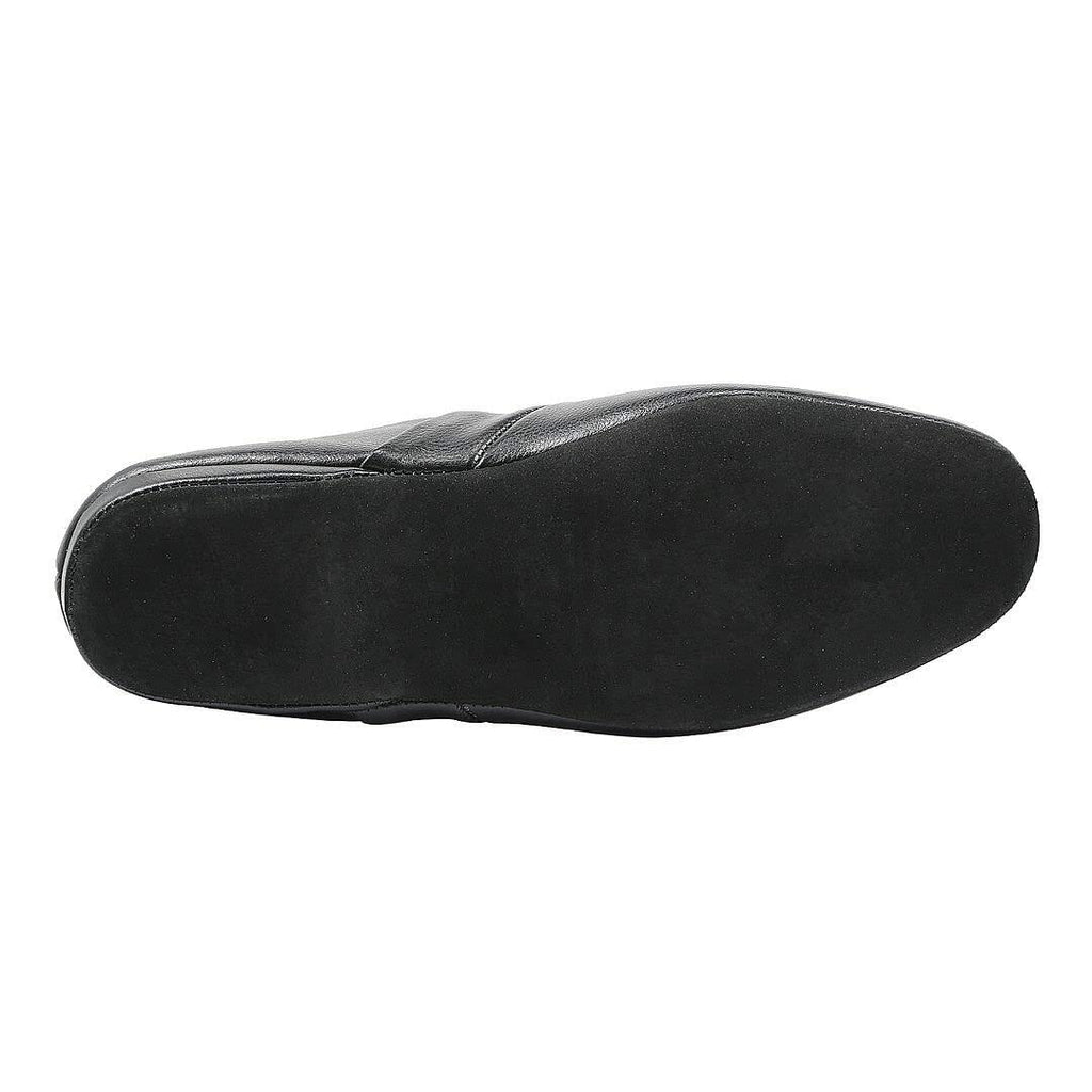 PAMIR Men's Genuine Leather Opera Slippers with Memory Foam Insole and Leather
