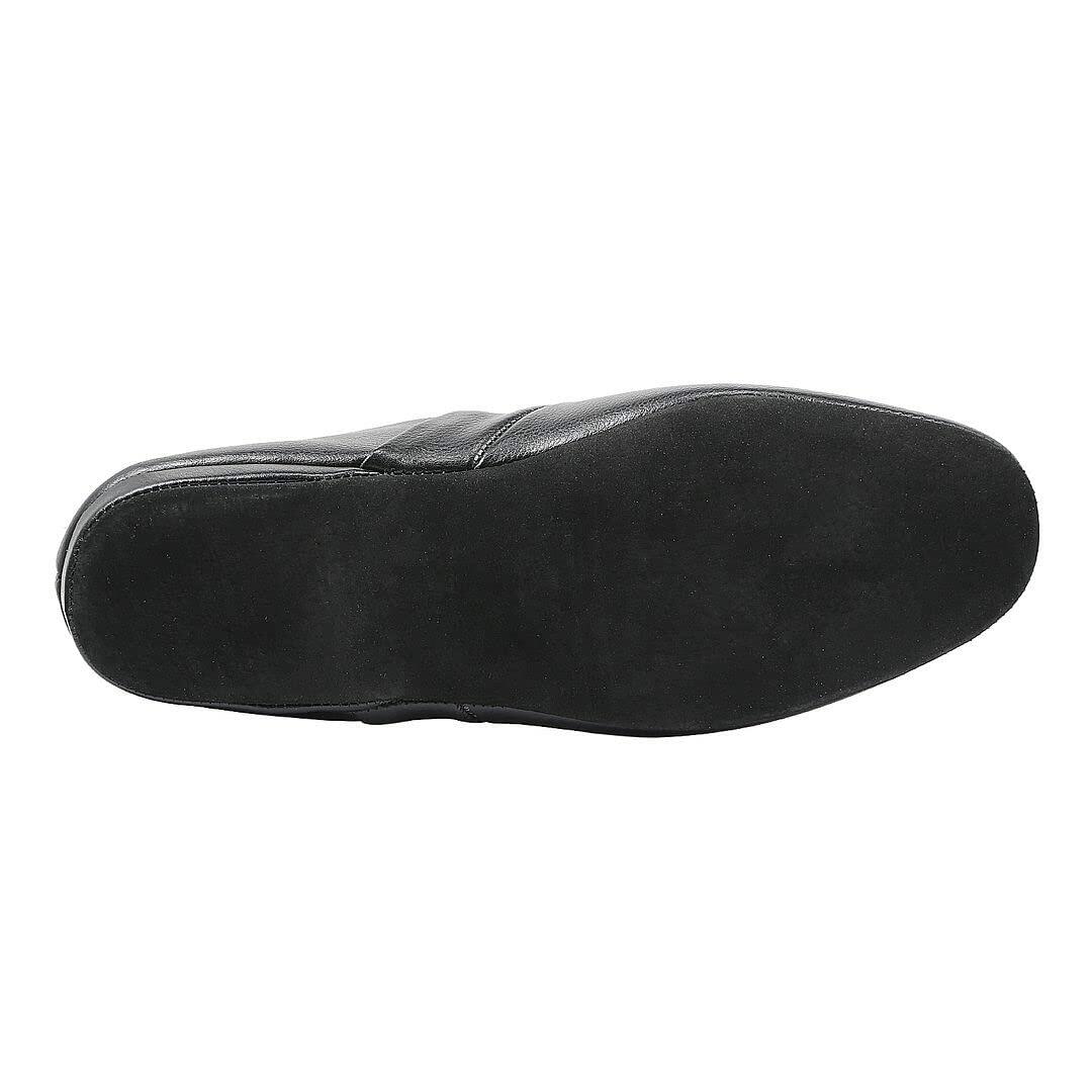 PAMIR Men's Genuine Leather Opera Slippers with Memory Foam Insole and Leather
