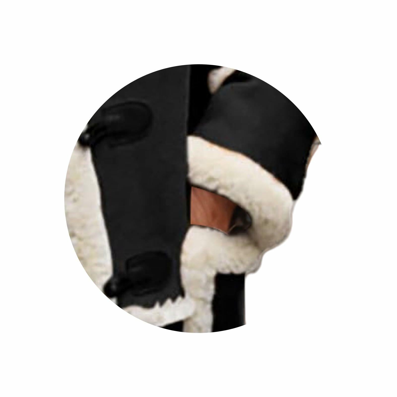 RSZGSWS Men Shearling Coats with Hood Faux Suede Sherpa Lined Sheepskin Jackets
