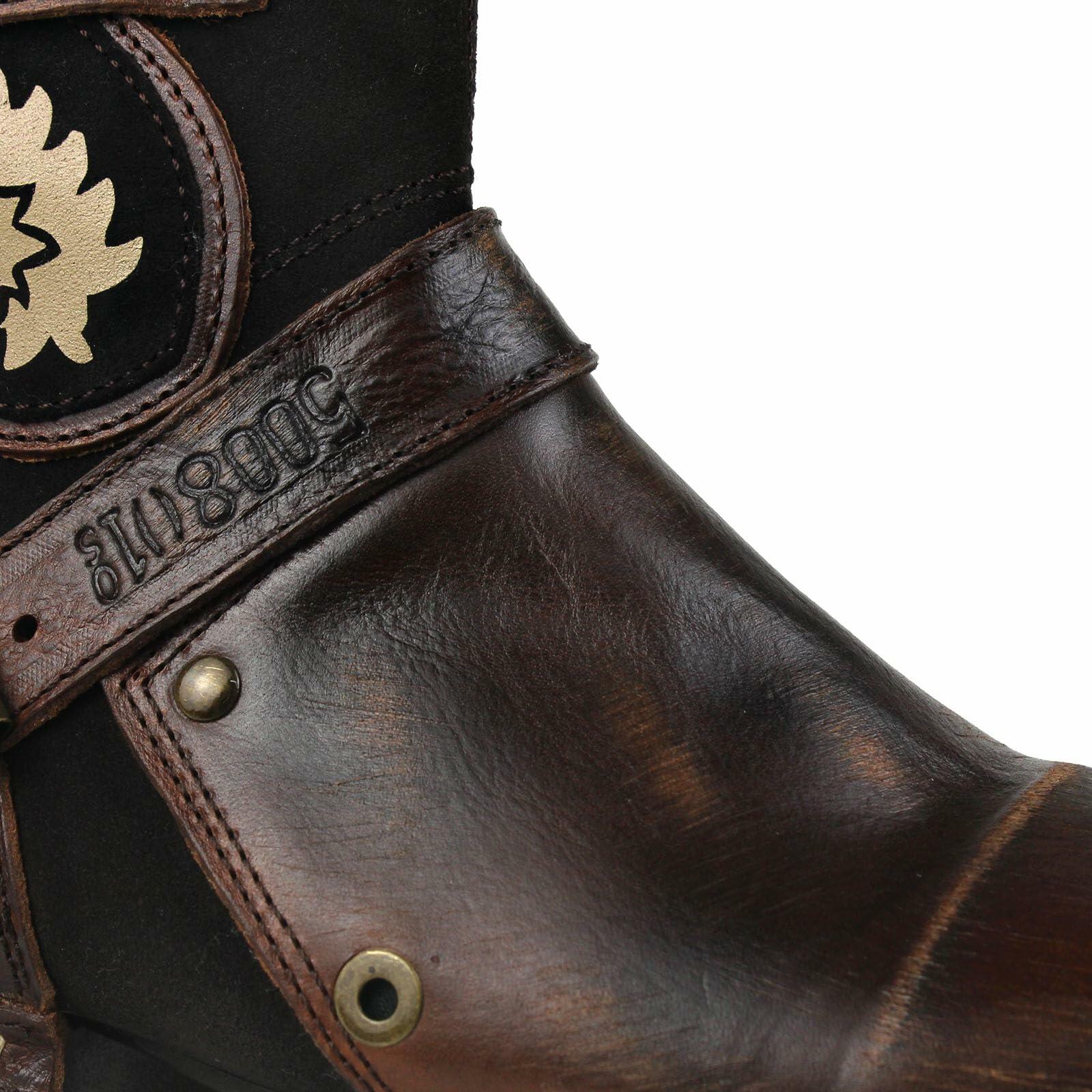 OSSTONE Moto Boots for Men Fashion Zipper-up Leather Chukka Boots Casual Shoes