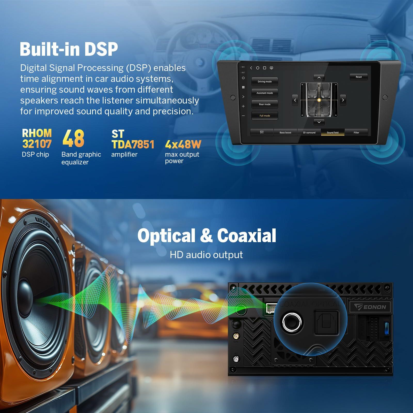 Eonon 6+64GB Car Stereo for BMW 3 Series 2005-2011(E90/E91/E92/E93), Android 13
