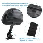 KOLEMO Motorcycle Adjustable Plug-in Driver Backrest Compatible with for