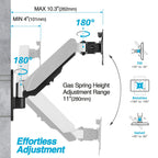 AVLT Dual 13"-32" Monitor Wall Mount fits Two Flat/Curved Computer Screen to