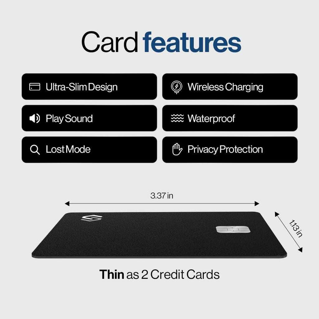 SPOTMINDERS Apple MFi Certified Wallet Tracker PRO for Travel Credit Card Design