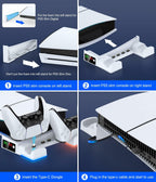 NinJoyGo PS5 Pro Horizontal Stand for PS5 Pro/Slim Consoles, Dual Controller