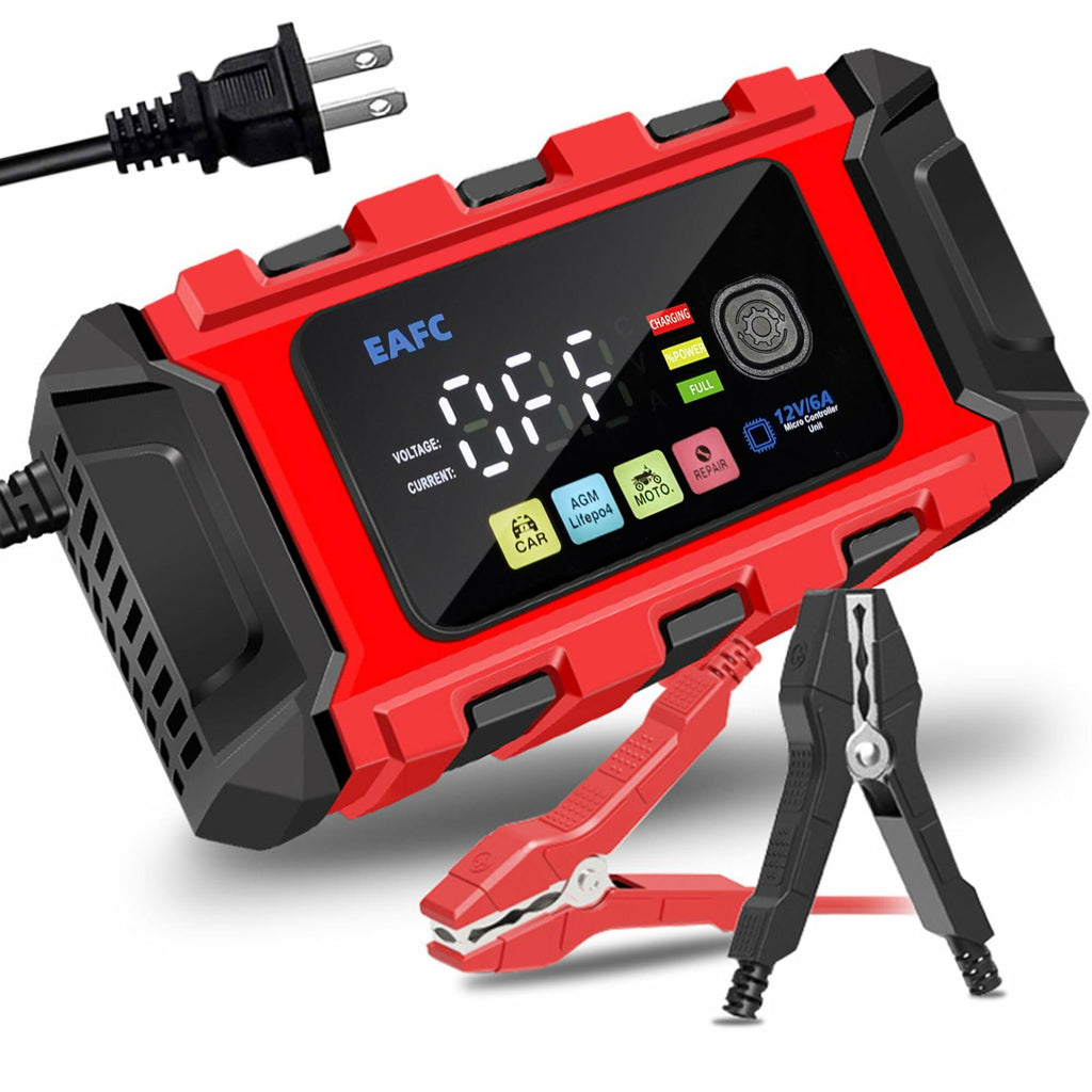 Lithium Battery Charger 12v lifepo4, 6A Lithium Lead Acid Car Trickle Charger,