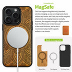 Carveit Magnetic Wooden Case for iPhone 16 Pro Case, Wood Artisan Engraved &