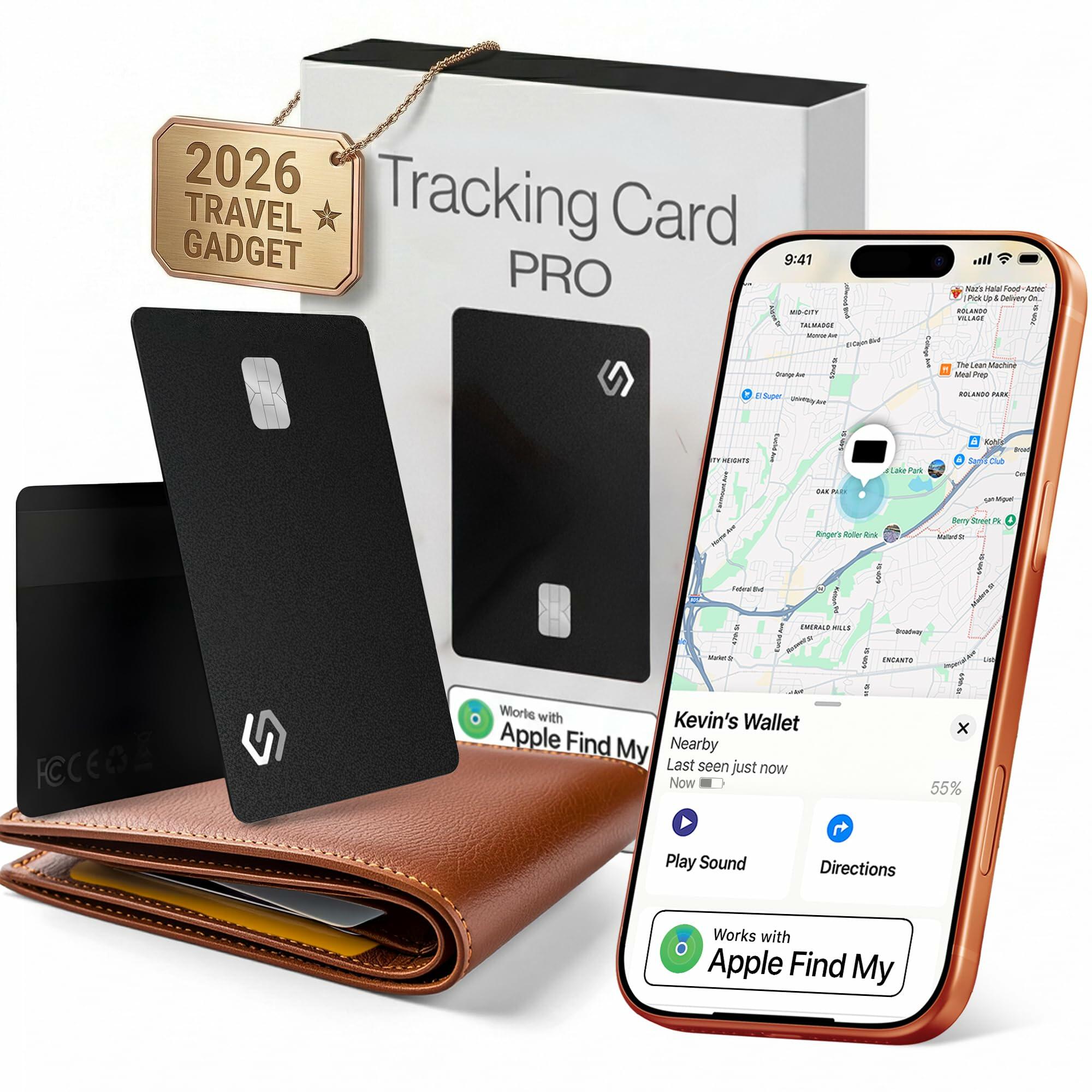 SPOTMINDERS Apple MFi Certified Wallet Tracker PRO for Travel Credit Card Design