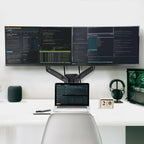 AVLT Dual 17"-32" Monitor Wall Mount fits Two 19.8 lbs Flat/Curved Computer