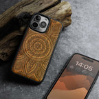 Carveit Magnetic Wooden Case for iPhone 16 Pro Case, Wood Artisan Engraved &