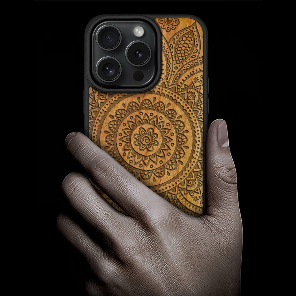 Carveit Magnetic Wooden Case for iPhone 16 Pro Case, Wood Artisan Engraved &