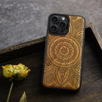 Carveit Magnetic Wooden Case for iPhone 16 Pro Case, Wood Artisan Engraved &