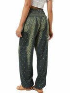 QIANXIZHAN 2XL Women's Harem Pants, High Waist Yoga Boho Trousers with Pockets