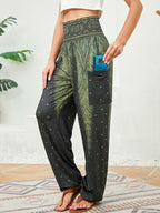 QIANXIZHAN 2XL Women's Harem Pants, High Waist Yoga Boho Trousers with Pockets