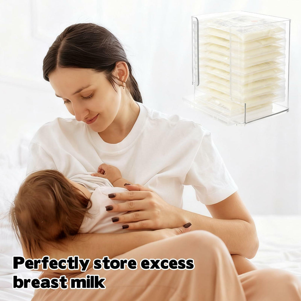 Rainmae Breastmilk Storage Bag Organizer, Breastmilk Freezer Tray, Breast Milk