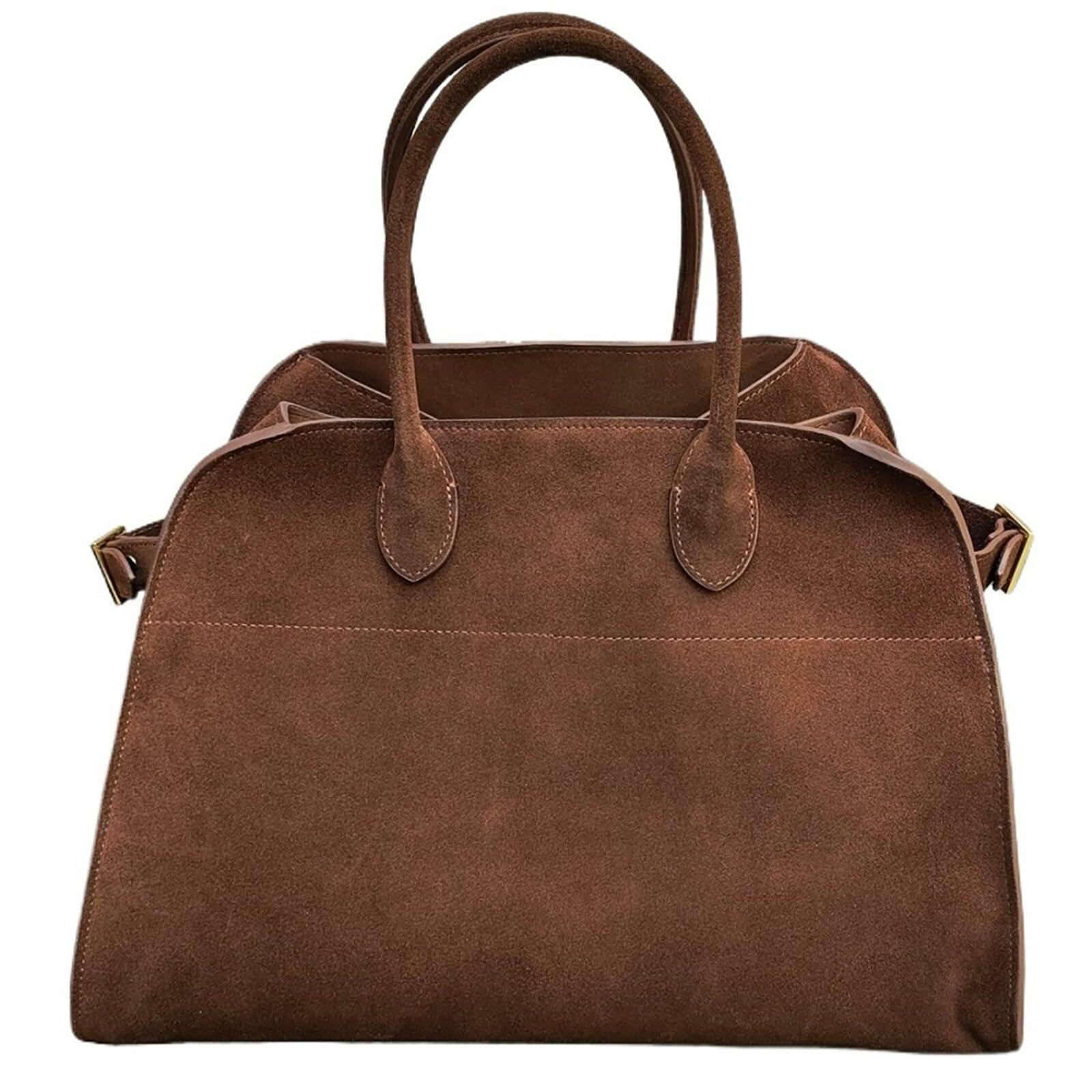 Suede Tote Bag for Women - Top-handle Handbag, Crossbody & Shoulder Bag Options