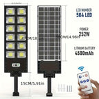 LOPUUFKJJ Solar Street Lights Outdoor Waterproof 200000LM 6500K 504 LED
