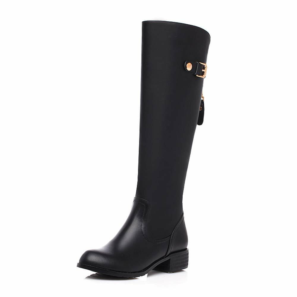 TinaCus Women's Genuine Leather Round Toe Handmade Back Zip Comfort Low Heel