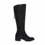 TinaCus Women's Genuine Leather Round Toe Handmade Back Zip Comfort Low Heel