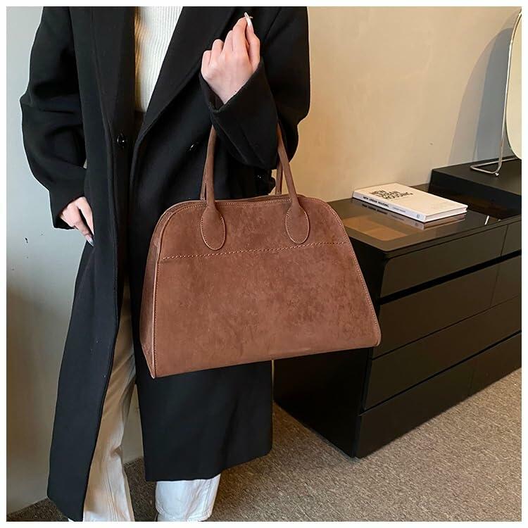 Suede Tote Bag for Women - Top-handle Handbag, Crossbody & Shoulder Bag Options
