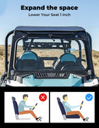 KEMIMOTO 1 Pack UTV Seat Lowering Base Accessories Thick Steel Lower Seat Base