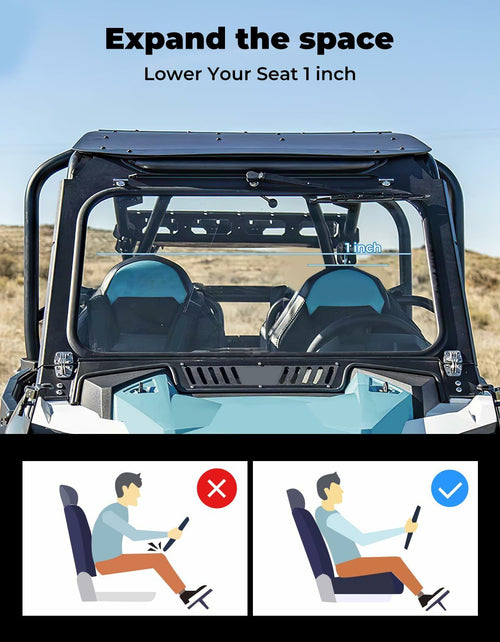 KEMIMOTO 1 Pack UTV Seat Lowering Base Accessories Thick Steel Lower Seat Base