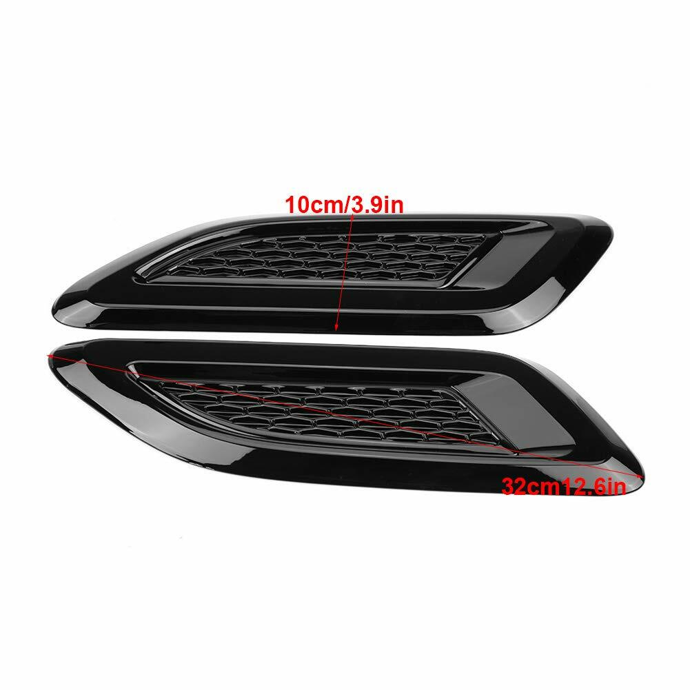 Car Hood Vent,Exterior Hood Air Vent Outlet Wing Trim for 2012-2018 (All Black)