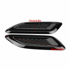 Car Hood Vent,Exterior Hood Air Vent Outlet Wing Trim for 2012-2018 (All Black)