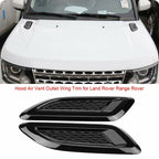Car Hood Vent,Exterior Hood Air Vent Outlet Wing Trim for 2012-2018 (All Black)