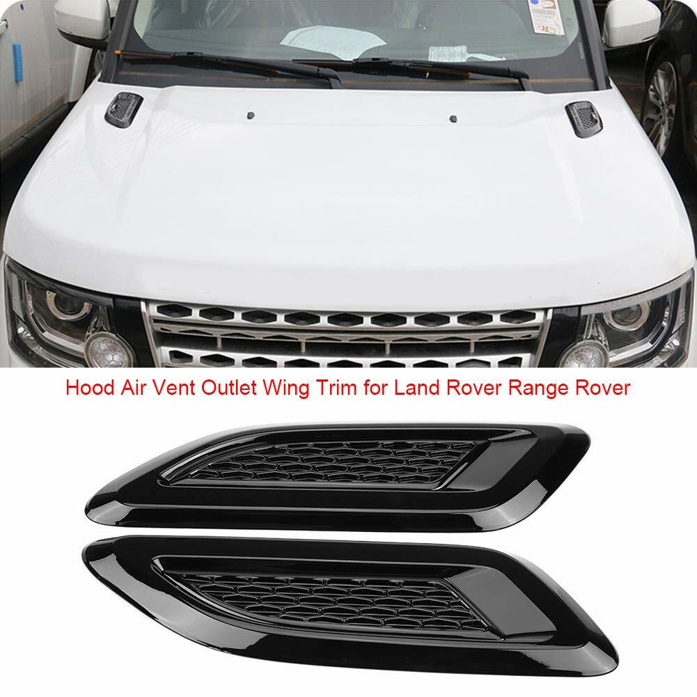 Car Hood Vent,Exterior Hood Air Vent Outlet Wing Trim for 2012-2018 (All Black)