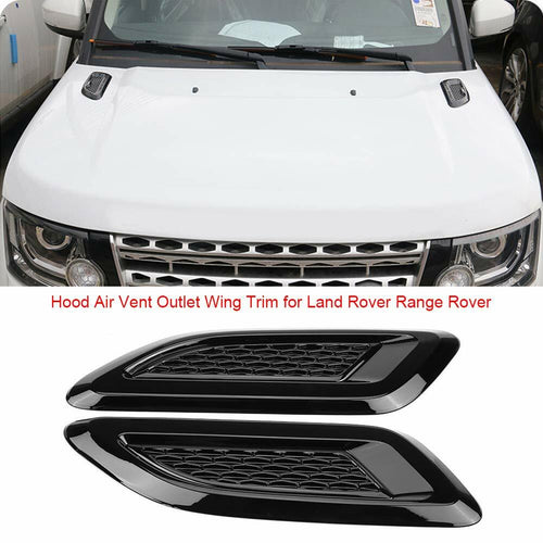 Car Hood Vent,Exterior Hood Air Vent Outlet Wing Trim for 2012-2018 (All Black)