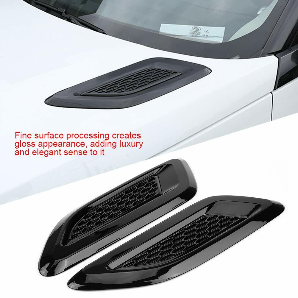 Car Hood Vent,Exterior Hood Air Vent Outlet Wing Trim for 2012-2018 (All Black)