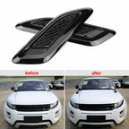 Car Hood Vent,Exterior Hood Air Vent Outlet Wing Trim for 2012-2018 (All Black)