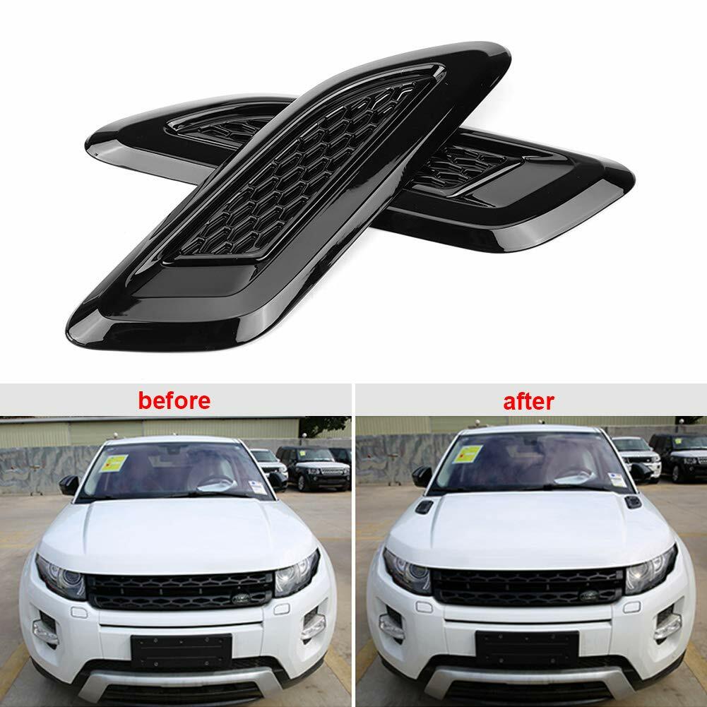 Car Hood Vent,Exterior Hood Air Vent Outlet Wing Trim for 2012-2018 (All Black)