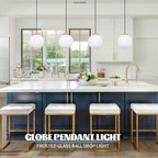 KoKo&Yukina 6 Inch Milk White Glass Globes Shade Frosted Replacement Glass