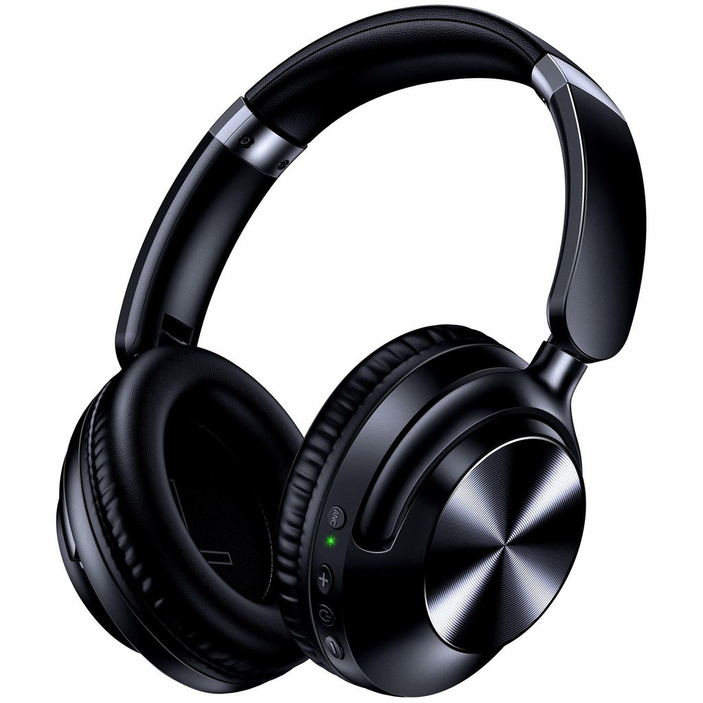 TAGRY Hybrid Active Noise Cancelling Headphones 100H Playtime Wireless Over Ear Bluetooth Headphone with Fast Charging Hi-Res Audio Comfort Earcups Headsets for Travel Home Office Phone PC Black