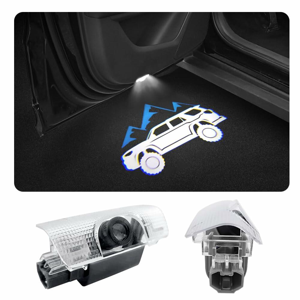 2 PCS LED Car Door Logo Lights Compatible for 4Runner 2010-present Courtesy