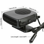 Car Heater 12V- 150W Portable Auto Heater Car Defroster With Plug-in Cigarrete